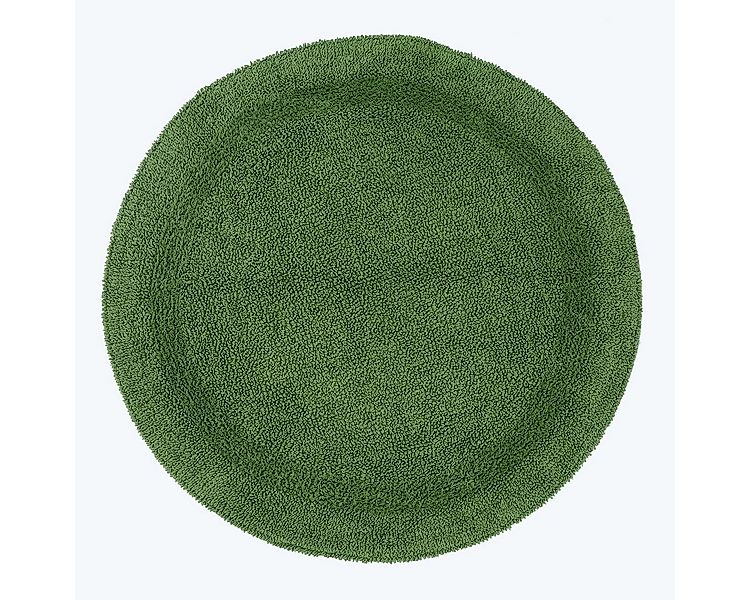 Homescapes Badematte Runde Battematte flaschengrün 80 cm aus 100% Baumwolle günstig online kaufen