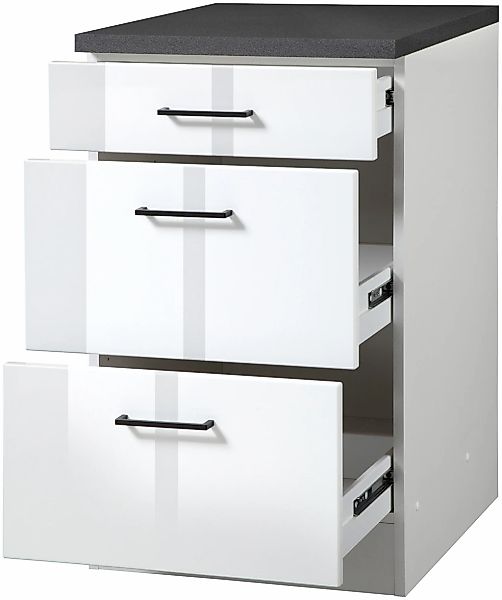 KOCHSTATION Unterschrank "KS-Trier" Breite 50 cm, mit 2 Auszügen und 1 Schu günstig online kaufen