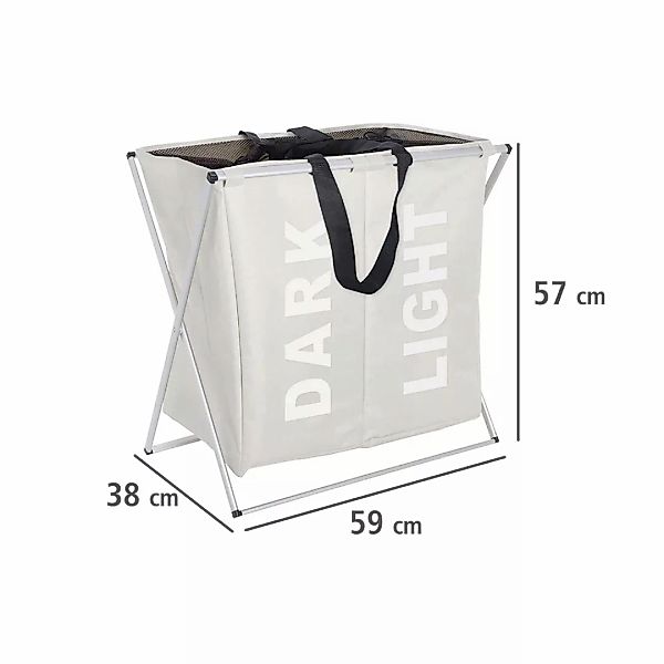 Wenko Wäschesammler Duo Beige 120 l günstig online kaufen