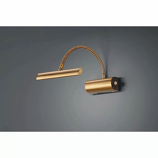 Trio LED-Wandleuchte Curtis Altmessing Dimmer und Flexarm günstig online kaufen