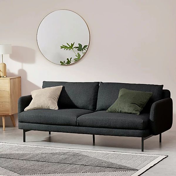 Miro 3-Sitzer Sofa, Graphitgrau - MADE.com günstig online kaufen