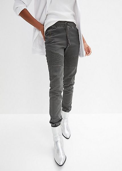 bonprix Stoffhose Hose mit Biker-Details günstig online kaufen
