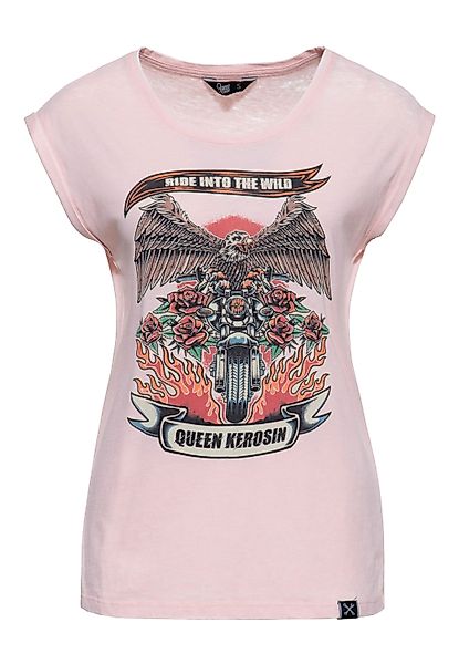 QueenKerosin Print-Shirt Wild & Free (1-tlg) günstig online kaufen