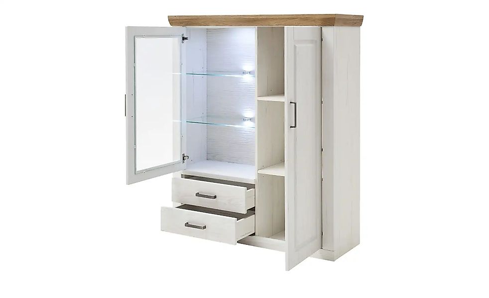 maison bleue Highboard  Xanten ¦ weiß ¦ Maße (cm): B: 118 H: 142 T: 40.0 Ko günstig online kaufen