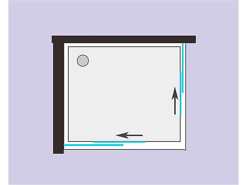 Glaszentrum Hagen Eckdusche 80x80x195 cm - Artemis Duschkabine Dusche - ESG günstig online kaufen