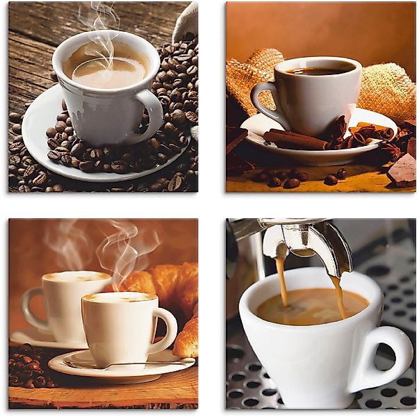 Artland Leinwandbild Kaffee Bilder, Getränke (4 günstig online kaufen