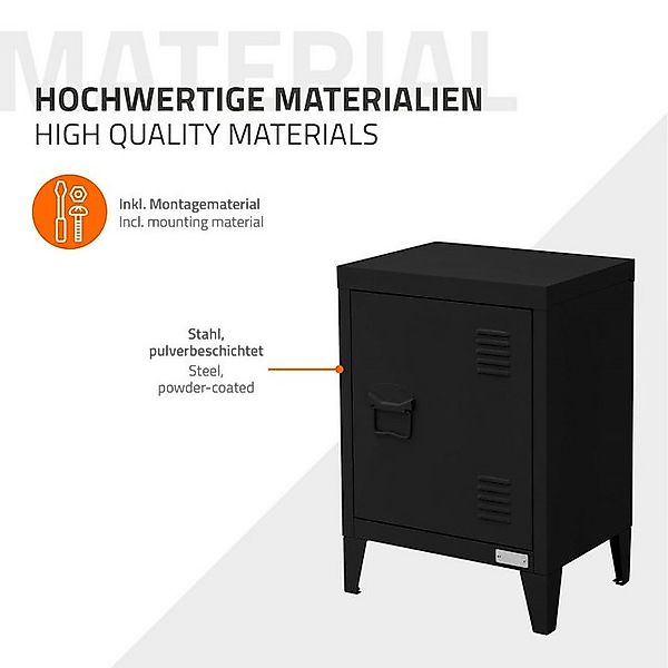 ML-DESIGN Kreativset Aktenschrank mit 4 Beinen 40x30x57,5 cm Schwarz aus St günstig online kaufen