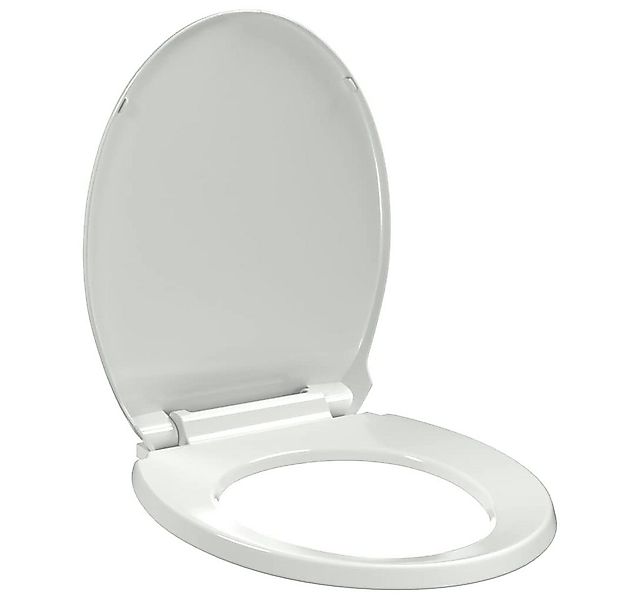 vidaXL WC-Sitz Toilettensitz mit Absenkautomatik Weiß Oval (1-St) günstig online kaufen
