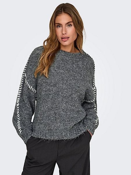 JDY Rundhalspullover JDYZOEY LIFE L/S ON STITCH PULL KNT NOOS mit dekorativ günstig online kaufen