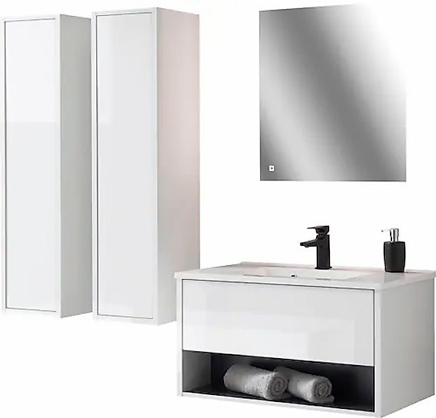 PLACES OF STYLE Badmöbel-Set »Studio Line, Bad im modernen Design, 4-teilig günstig online kaufen