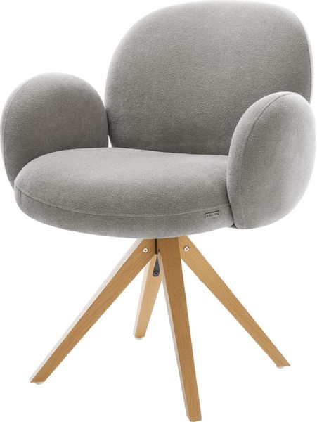 DELIFE Polsterstuhl Nube-Flex, mit Armlehnen Holzgestell günstig online kaufen