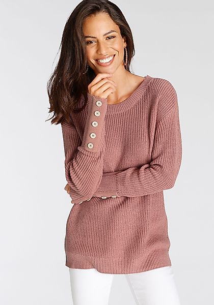 Laura Scott Strickpullover mit Zierknöpfen günstig online kaufen