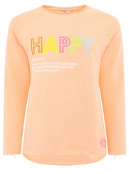Zwillingsherz Sweatshirt ""Happy"" mit inspirierendem Zitatprint günstig online kaufen