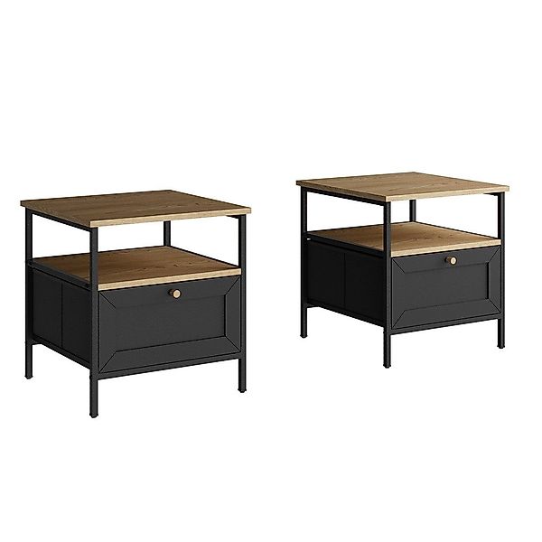 Vicco Nachtschrank Lunis, Schwarz, 45 x günstig online kaufen