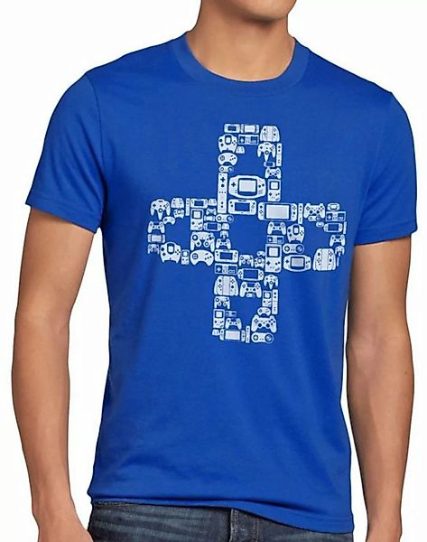 style3 Print-Shirt Herren T-Shirt Play Steuerkreuz Gamer Game Kontroller ma günstig online kaufen