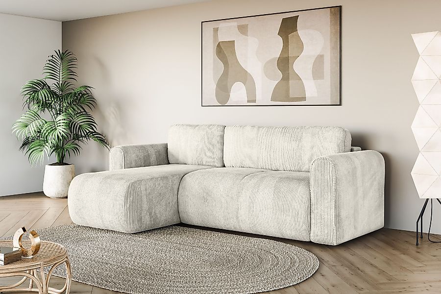 OTTO home Ecksofa "Zacharia wahlweise Schlafsofa mit Bettkasten, B/T/H 250/ günstig online kaufen