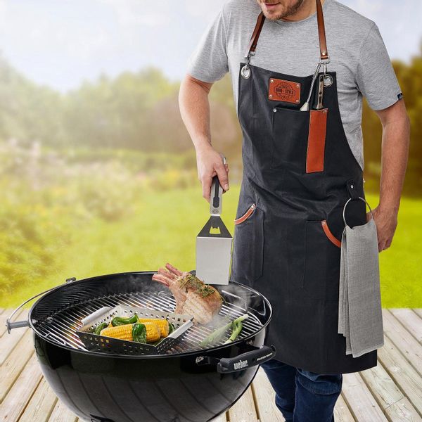 GEFU Grillschürze "BBQ" Lederapplikation günstig online kaufen