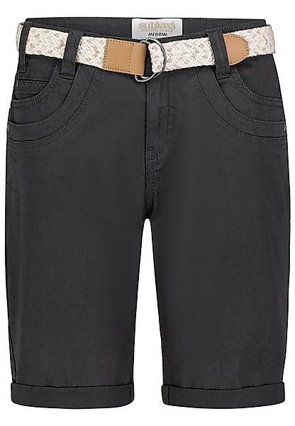 SUBLEVEL Bermudas Stretch Twill Chino Bermuda mit Gürtel und Spitzenakzent günstig online kaufen
