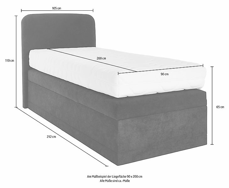 Westfalia Schlafkomfort Boxspringbett wahlweise mit Bettkasten günstig online kaufen