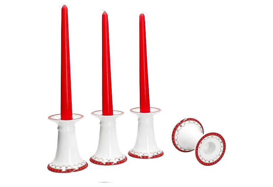 MamboCat Kerzenhalter 4x Kerzenhalter Weihnachtstraum Höhe 10,7cm Stabkerze günstig online kaufen