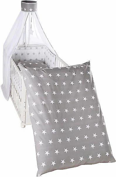 roba® Himmelbettgarnitur »Little Stars, wendbar«, 4-tlg., mit Bettwäsche, N günstig online kaufen