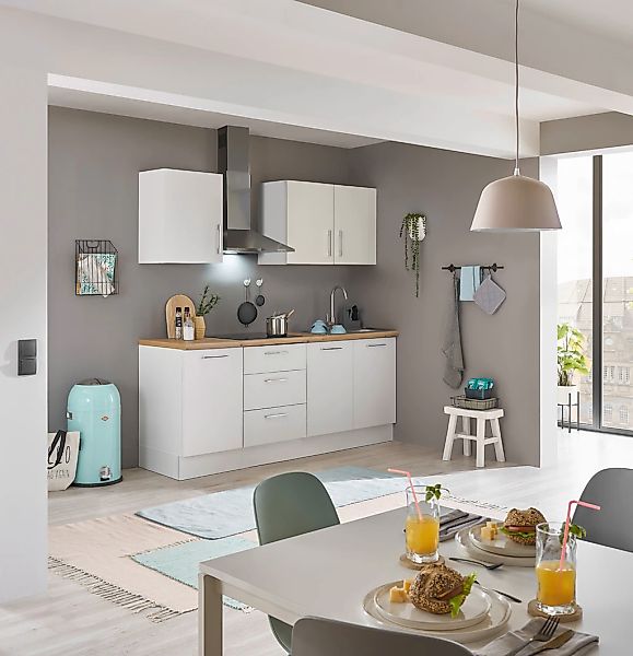 BASIC by Balculina Küchenzeile »Turin«, Breite 210 cm, ohne E-Geräte, mit S günstig online kaufen