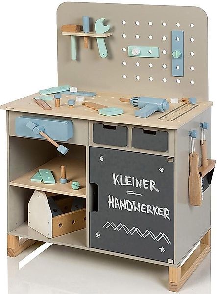 MUSTERKIND® Spielwerkbank Fagus, warmgrau/natur günstig online kaufen