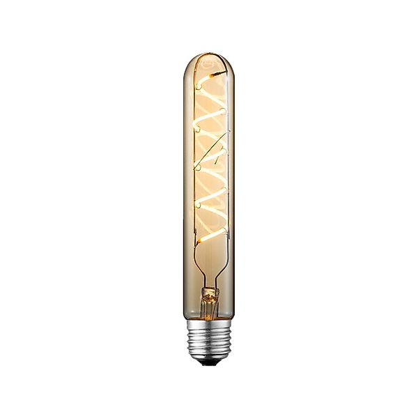 Lucande LED-Röhrenlampe, E27 4W, Ø 3 cm, amber, 2700K günstig online kaufen