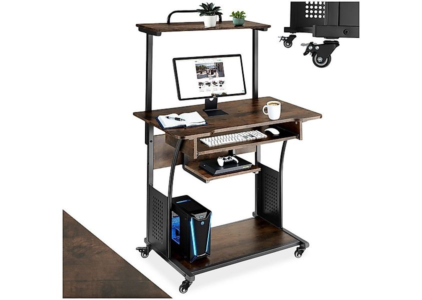 tectake Schreibtisch Fife (1-St., 1 tlg), Funktionaler Schreibtisch im kont günstig online kaufen