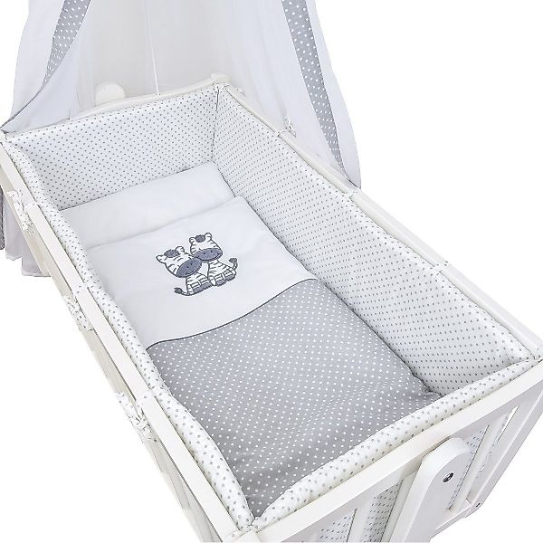 Baby-Delux Stubenbett Babywiege Komplettset, Schaukelwiege Weiß günstig online kaufen