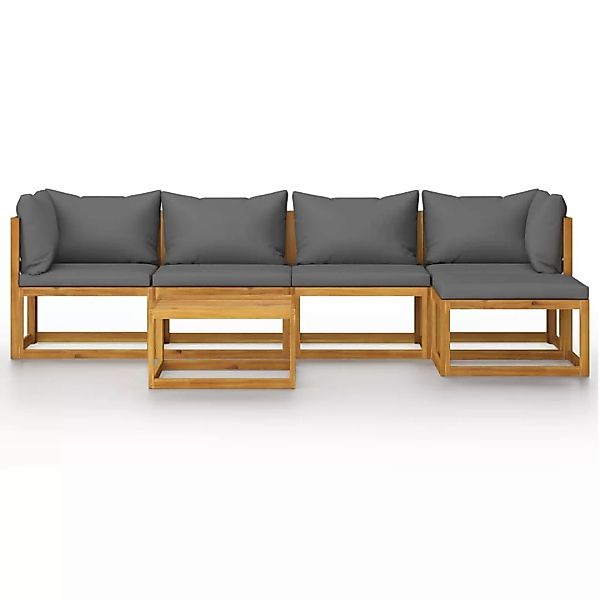 7-tlg. Garten-lounge-set Mit Auflage Massivholz Akazie günstig online kaufen