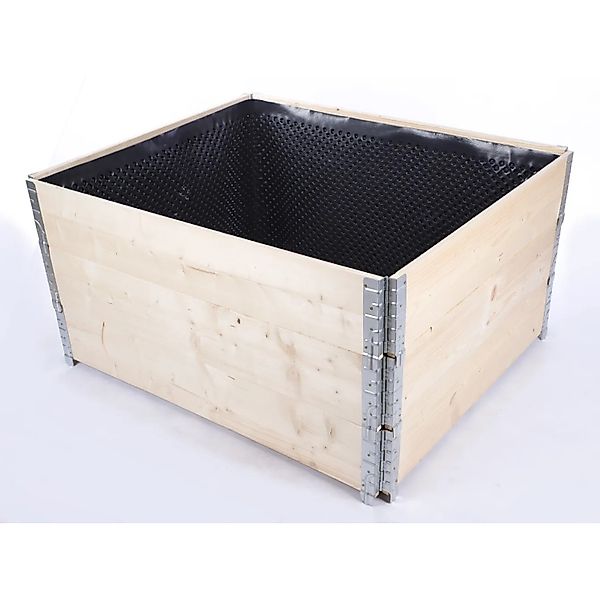 PROREGAL Hochbeetkisten GuardBox 60x120x100cm Inkl. Luftfolie Natur günstig online kaufen