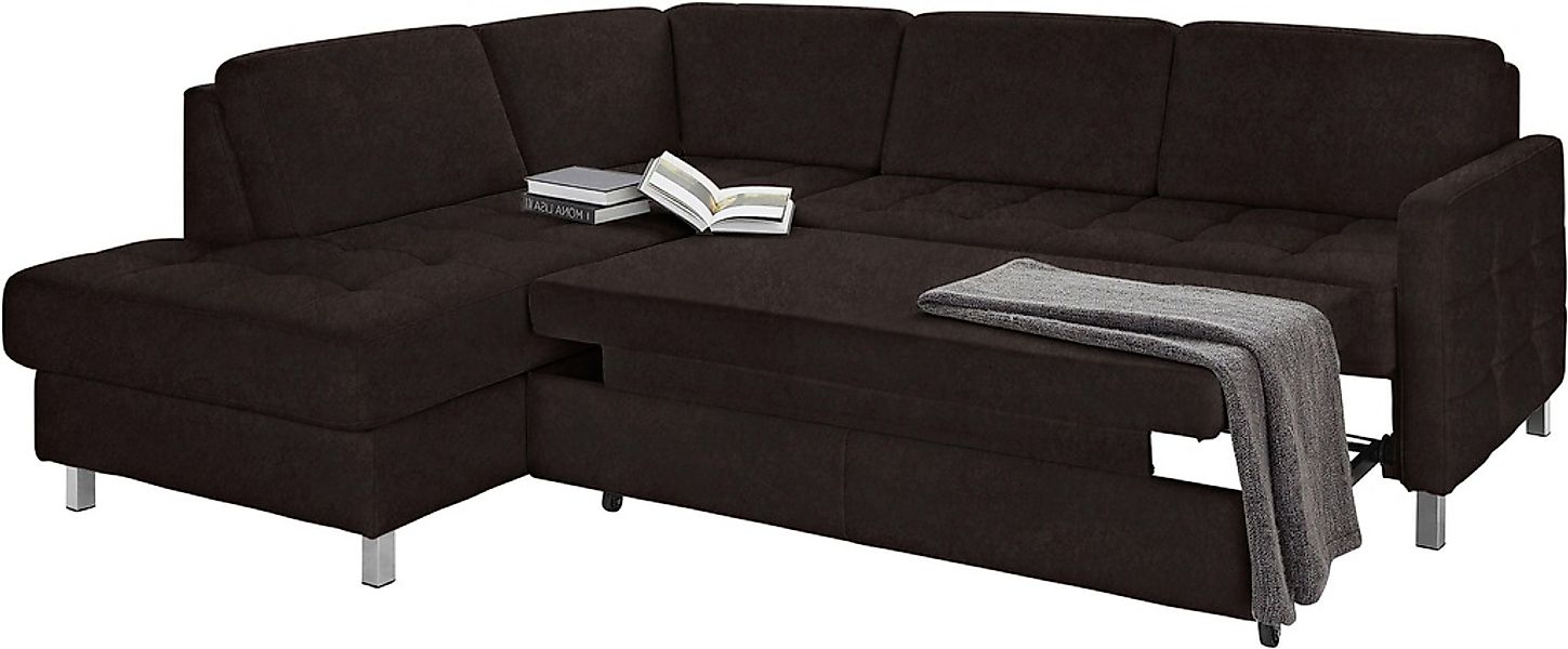 sit&more Ecksofa »Pablo L-Form«, wahlweise mit Bettfunktion und Bettkasten günstig online kaufen