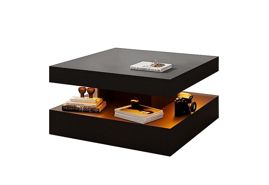 radelldar Couchtisch Wohnzimmertisch hautänhliche textur mit beleuchtung mo günstig online kaufen