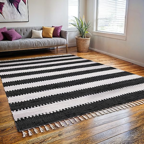 Wohnando Teppich MY-RUG Aarav, Chindi-Teppich 110x60cm, günstig online kaufen