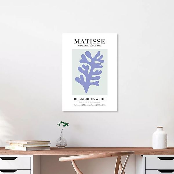 Poster / Leinwandbild - Matisse - Papiers Découpés, Grau-violett günstig online kaufen