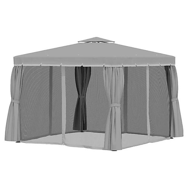 Outsunny Pavillon mit Doppeldach grau günstig online kaufen