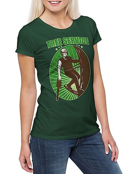 Urban Backwoods Print-Shirt Tree Service III Damen T-Shirt Holzfäller Axt W günstig online kaufen