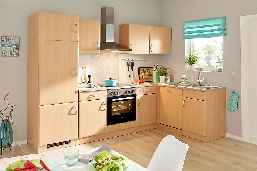 wiho Küchen Winkelküche "Prag", mit E-Geräten, 280 x 170 cm günstig online kaufen