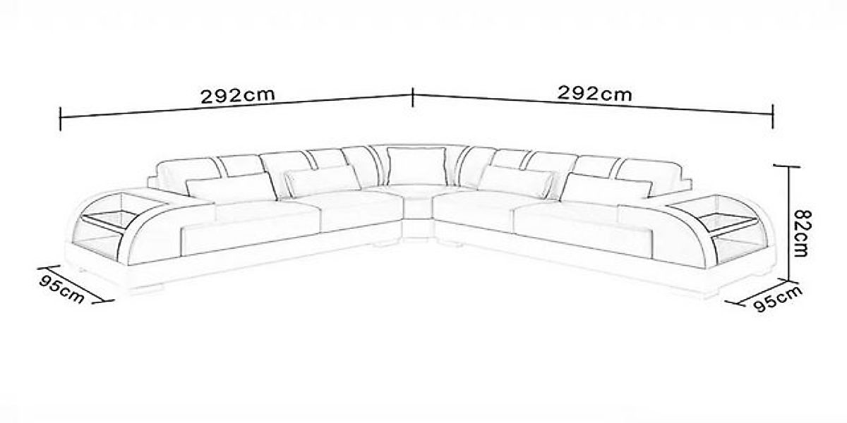 Xlmoebel Ecksofa Sofa mit modernem Design Möbel Ecksofa Eckcouch Wohnzimmer günstig online kaufen