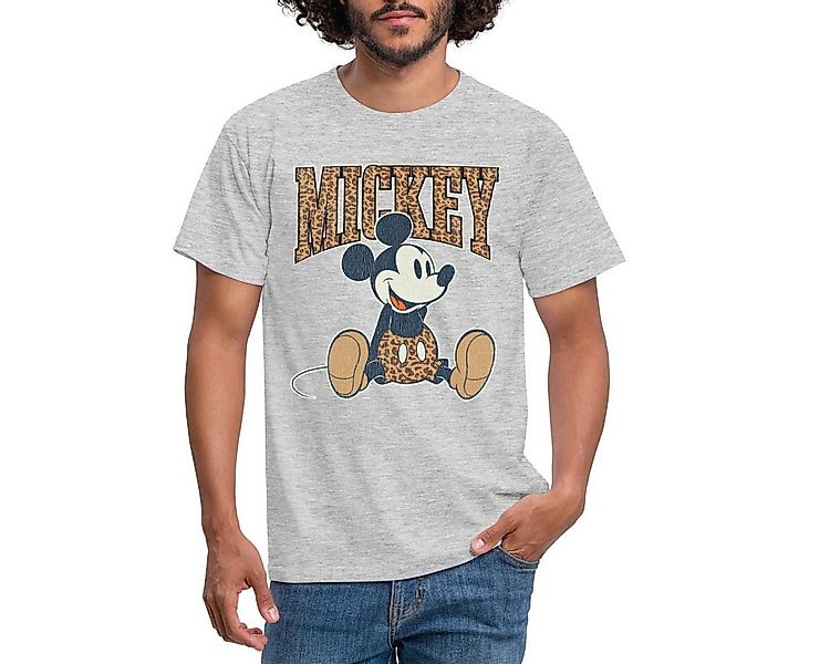 Spreadshirt T-Shirt Mickey & Minnie Mickey Mouse Im Leo Look Männer T-Shirt günstig online kaufen