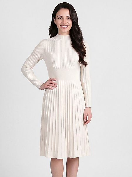 PEKIVESSA Strickkleid Midikleid tailliert weicher Strick mit ausgestelltem günstig online kaufen
