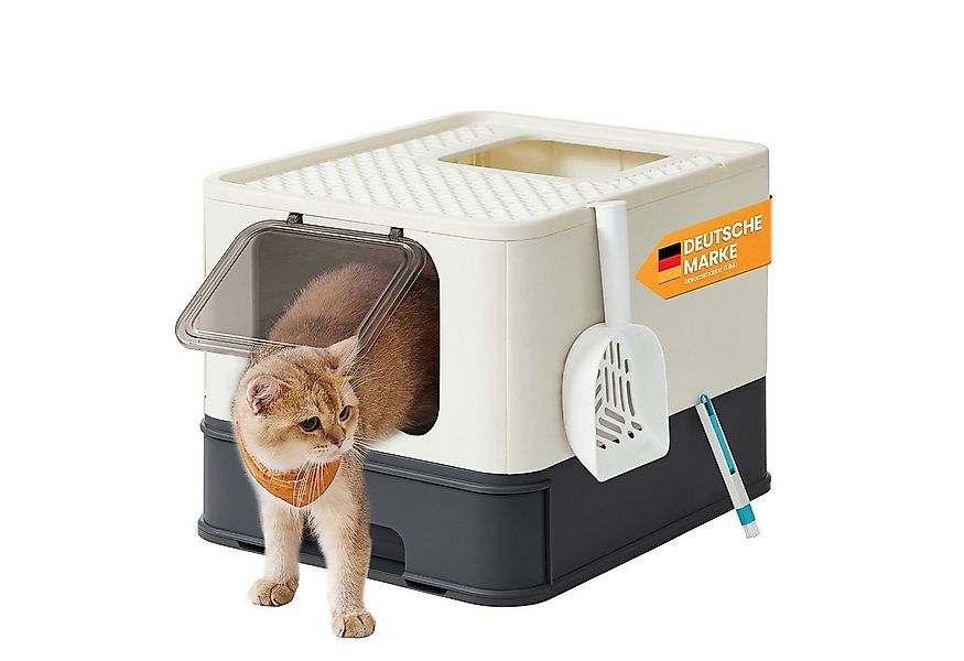 FEANDREA Katzentoilette, Katzenklo, mit Deckel, für Katzen bis 15kg günstig online kaufen