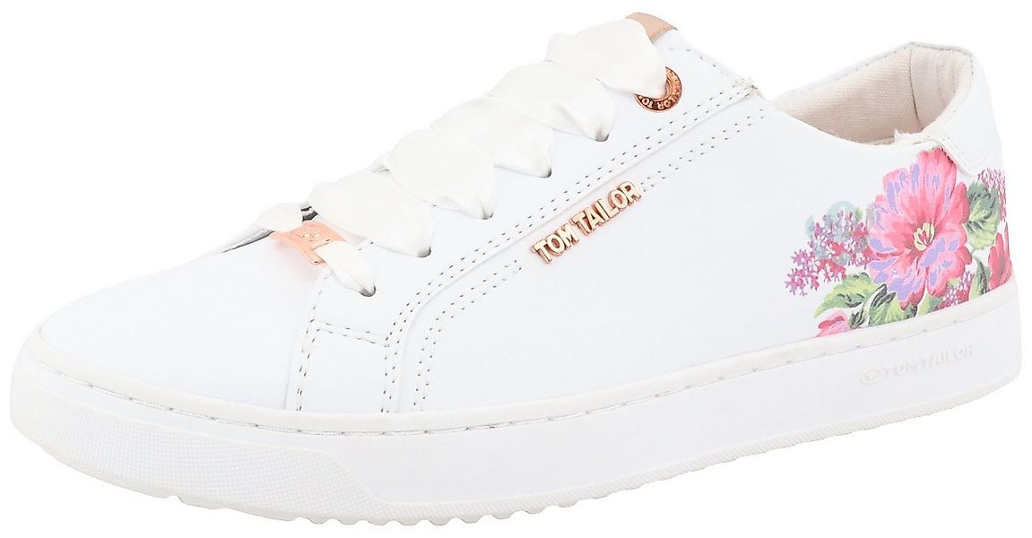 TOM TAILOR Plateausneaker mit buntem Blütenprint, Freizeitschuh, Halbschuh, günstig online kaufen
