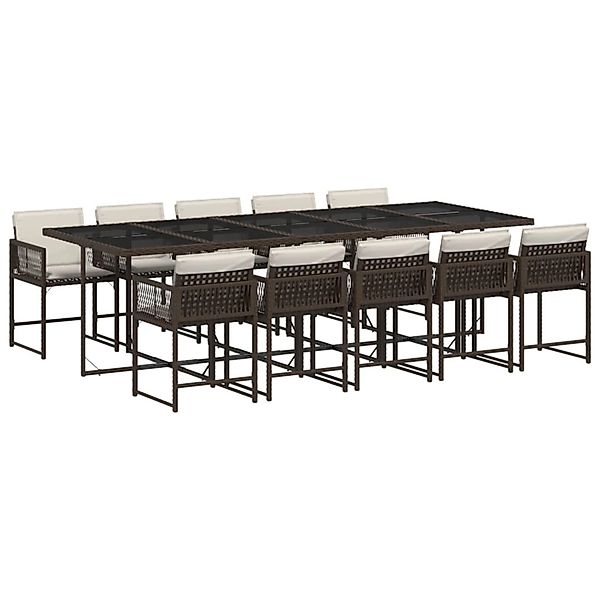 vidaXL Garten-Essgruppe 11-tlg. Garten-Essgruppe mit Kissen günstig online kaufen