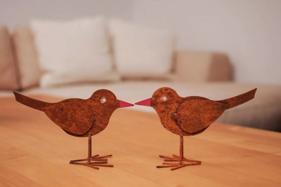 Vogel aus Eisen mit Edelrost günstig online kaufen