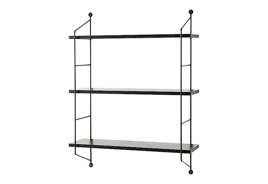 en.casa Wandregal, »Ösel« Hängeregal mit 3 Regalböden Stahlrahmen Marmoropt günstig online kaufen