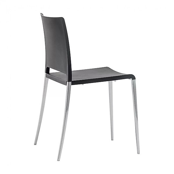 Pedrali - Mya 700 Stuhl - schwarz/HxBxT 79x46.5x53cm/Gestell Aluminium poli günstig online kaufen