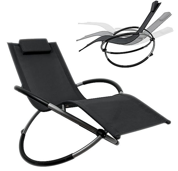 Mucola Relaxliege Schaukelliege Sonnenliege Liegestuhl 200kg belastbare XXL günstig online kaufen