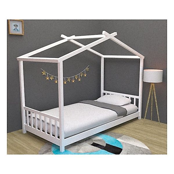 HTI-Living Kinderbett Hausbett Weiß 90 x 200 cm (Stück, 1-tlg., 1 Kinderbet günstig online kaufen